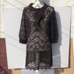 Milly brown lace dress